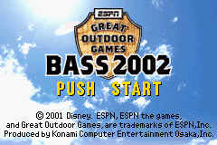 ESPN Great Outdoor Games - Bass 2002 Title Screen